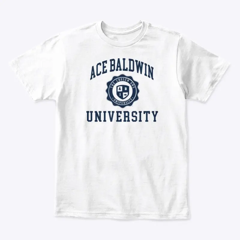 Ace Baldwin University Kids Tee white