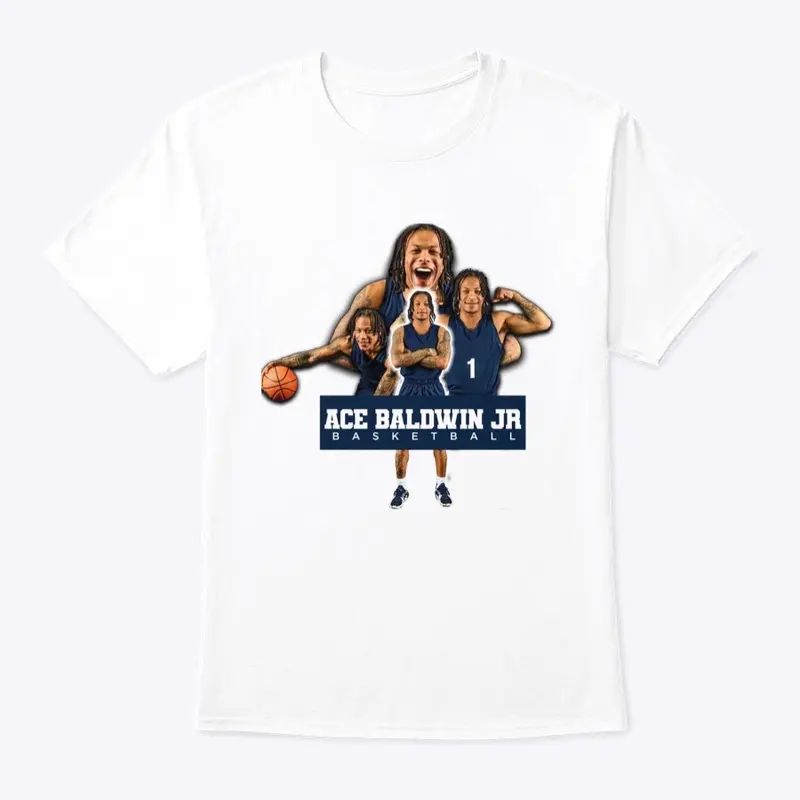 Ace Baldwin Jr. Basketball tee white