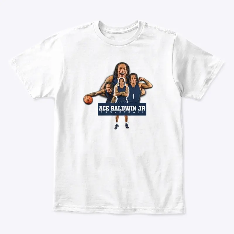 Ace Baldwin Jr. Basketball tee white