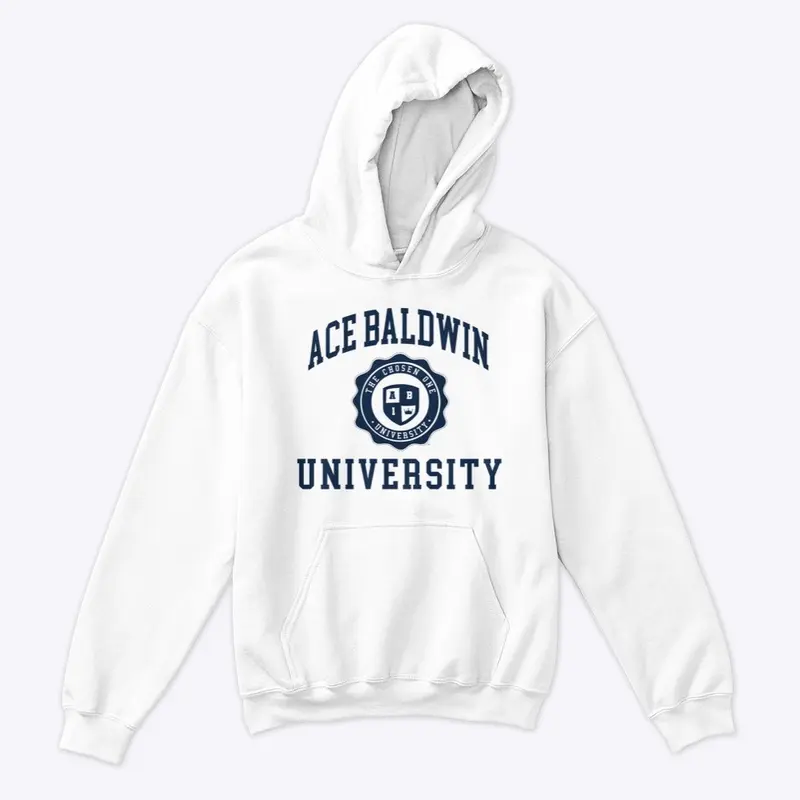 Ace Baldwin University Kids Hoodie white